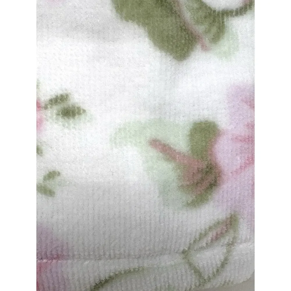 Laura Ashley Fingertip Towels Set Floral Morning Gloria 2 Pcs Pink Green NWT